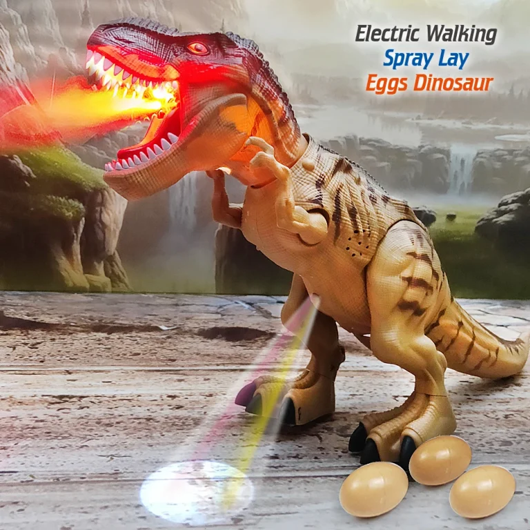 Veliki električni hodajući dinosaur robot sa svetlosnim efektima i zvukom koji polaže jaja! – IGRAČKE